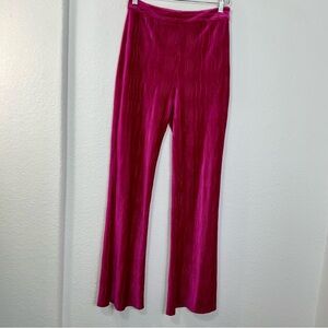 Stella Dallas  Magenta Crushed Velvet Flare  Leg Pants